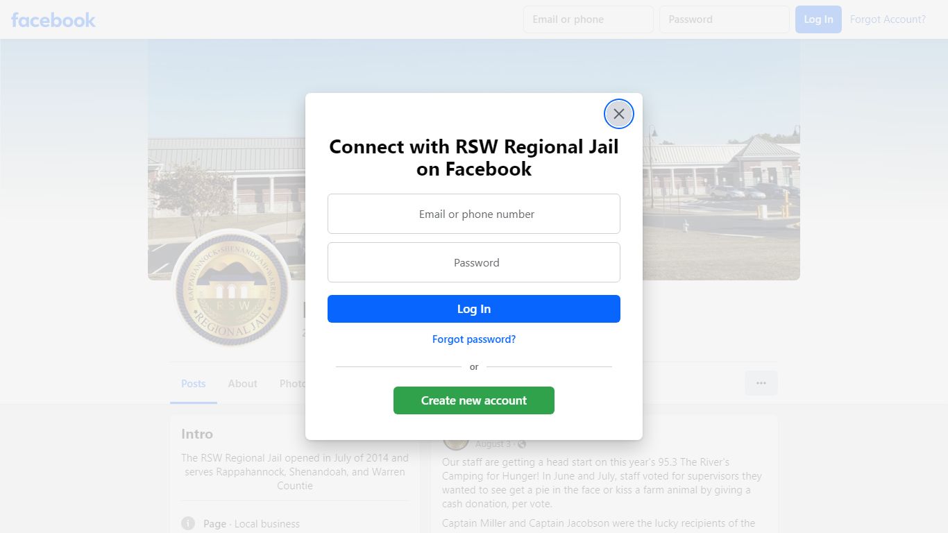 RSW Regional Jail - Facebook